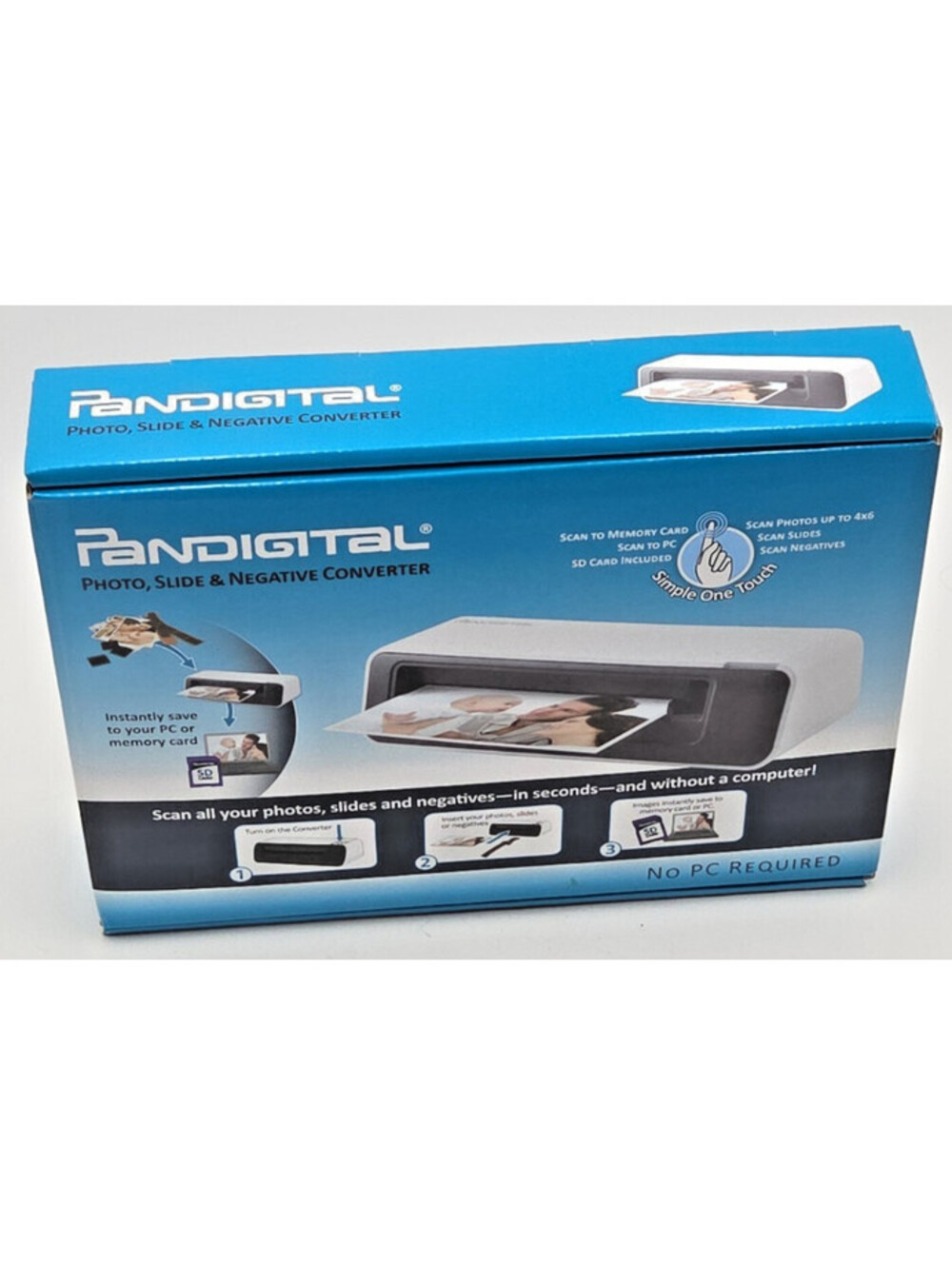 Pandigital PANSCN05 Photo Slide Negative Converter Scanner Original Box Tested